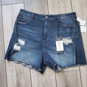Women's curvy 4" short jean shorts